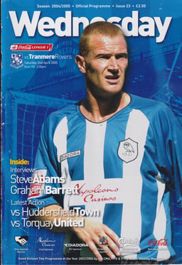 Sheffield Wednesday v Tranmere Rovers programme cover
